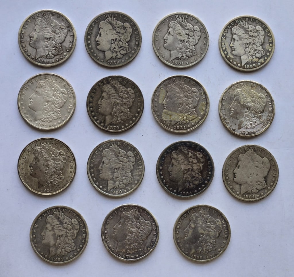 (15) Morgan Silver Dollars (1 of 2)