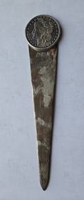1885 Morgan Dollar Silver Letter Opener