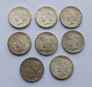 (8) Peace Dollars