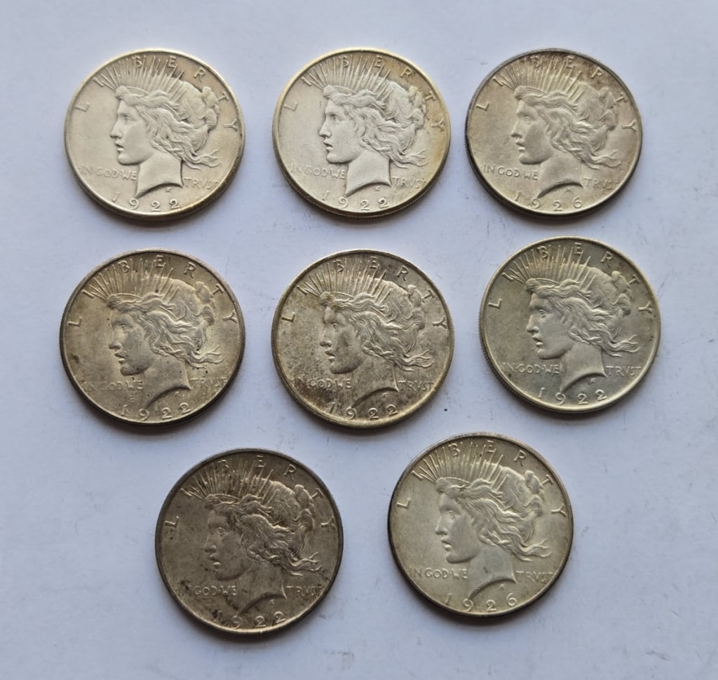 (8) Peace Dollars (1 of 2)