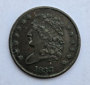1833 Half Cent