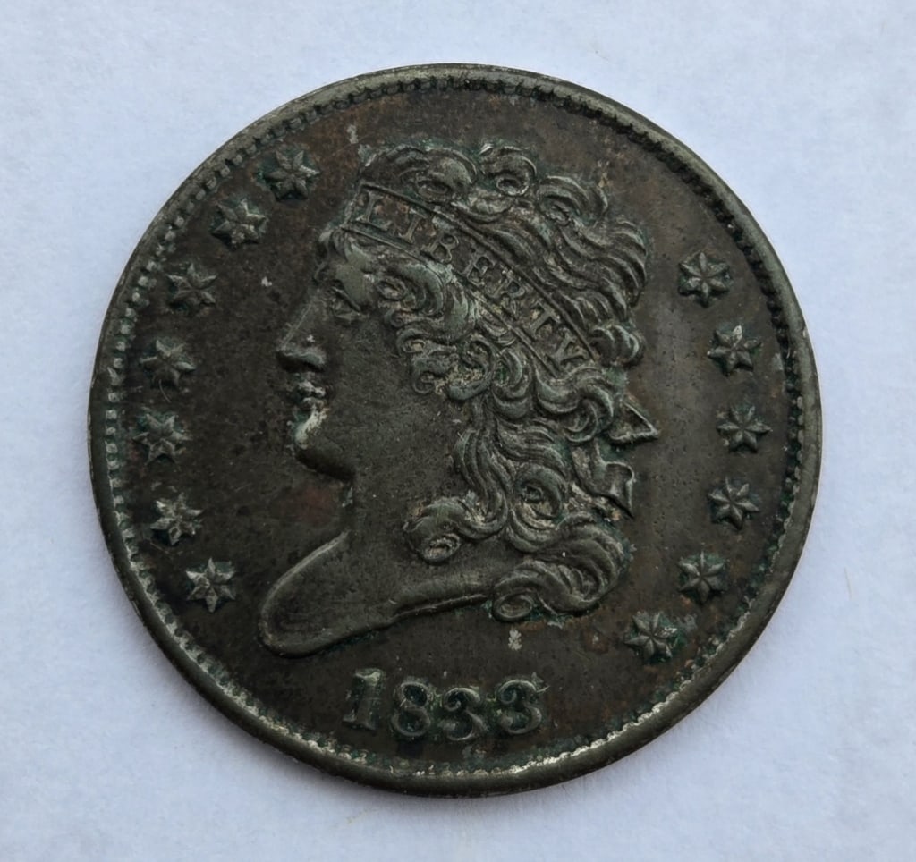 1833 Half Cent: 1833 Half Cent