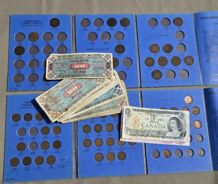 Canadian Large Cent + Small Cents & German Marks (1 of 2)