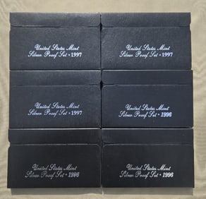 (6) US Proof Silver Proof Sets
