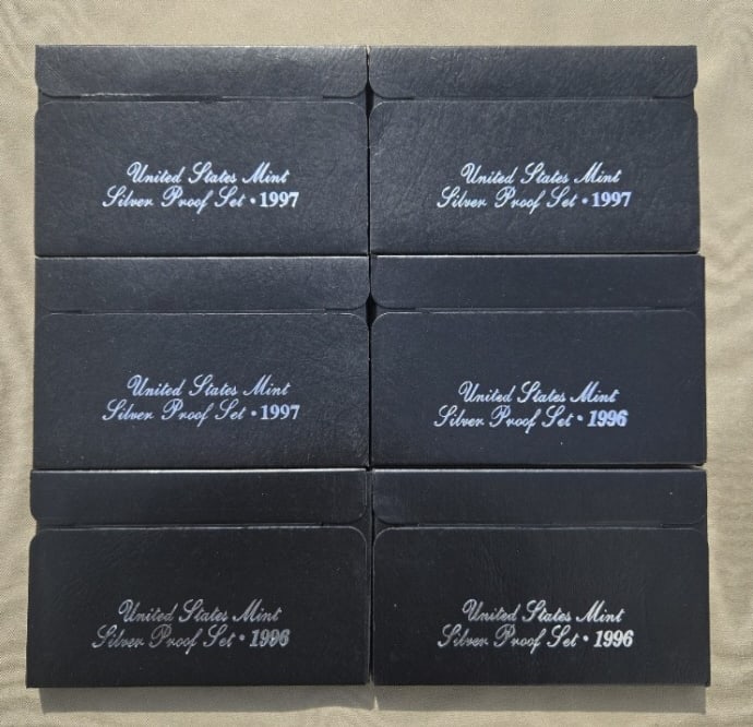 (6) US Proof Silver Proof Sets (1 of 1)