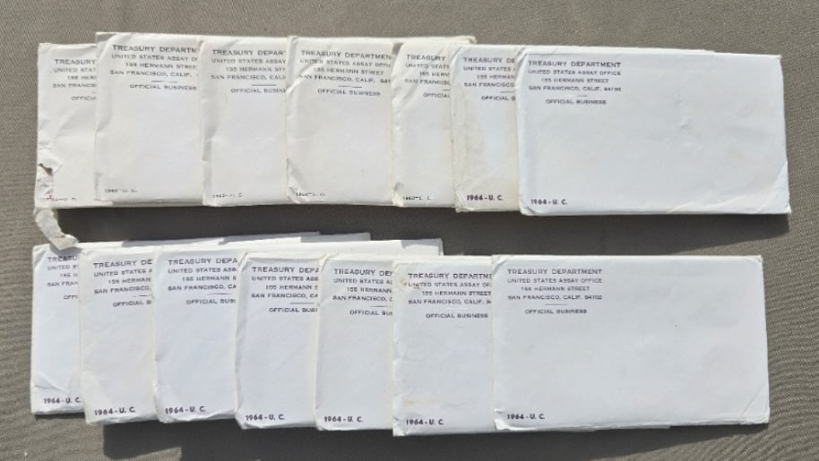 (14) 1963-1964 US Mint Sets (1 of 1)