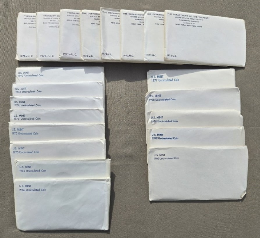 (21) 1971-1980 US Mint Sets (1 of 1)
