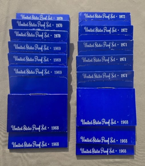 (16) 1968-1972 US Proof Sets (1 of 1)
