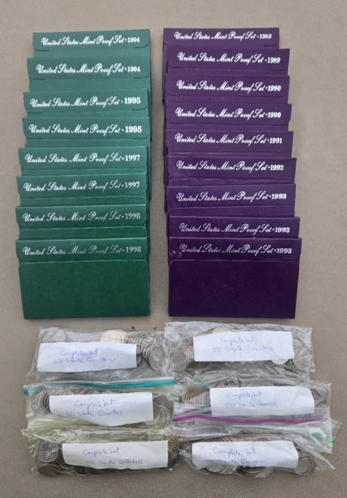 (17) 1989-1998 US Mint Proof Sets (1 of 2)
