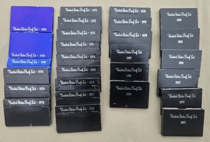 (27) US Proof Sets 1969-1982