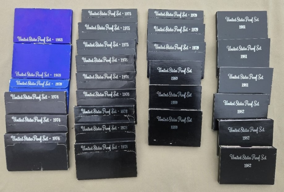 (27) US Proof Sets 1969-1982 (1 of 1)