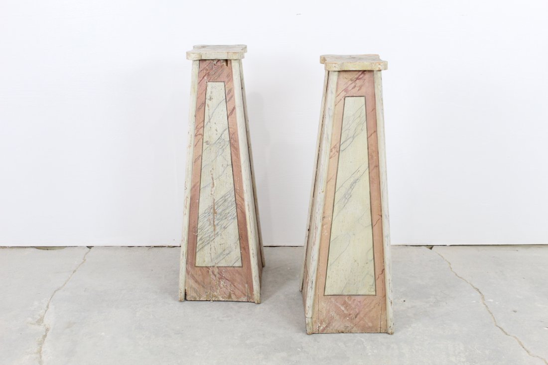 Pair Faux Painted Stands (1 of 6)