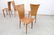 Set of 4 Buff Buttery Italian Leather Dining Chairs - 3