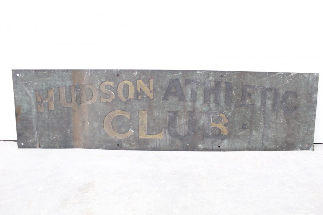 Hudson Athletic Club Brass Sign (1 of 4)