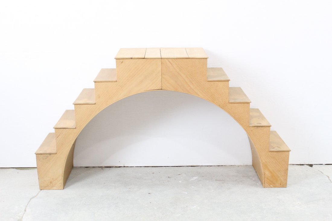 Handmade Wooden Steeped Arch Store Display Shelf (1 of 5)