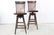 Pair of Oak High Back Swivel Stools Industrial - 7