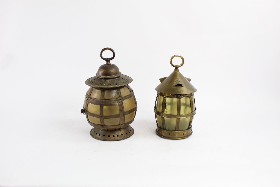 Brass and Mica Lantern Lot (1 of 5)