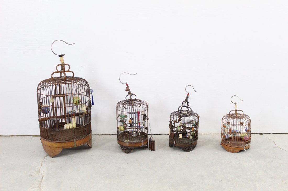 Lot of Four Asian Birdcages (1 of 9)