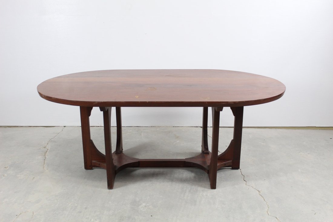 Australian Mid Century Oval Wooden Table (1 of 9)