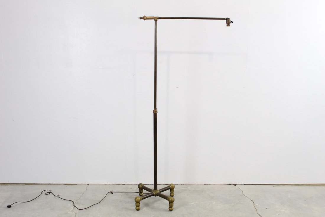 Unique Industrial Brass Floor Lamp (1 of 12)