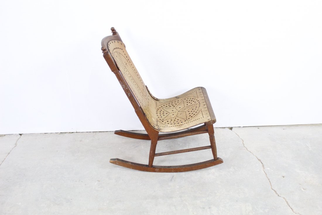 Pierced Seat Child's Rocking Chair (1 of 4)