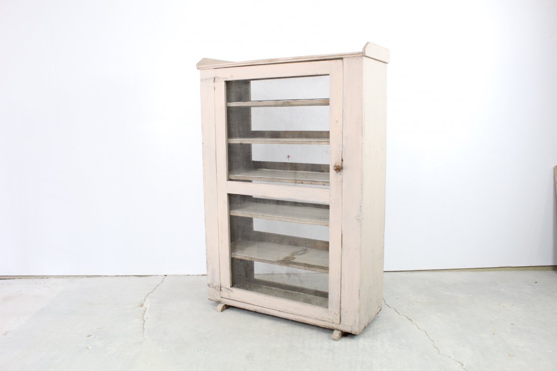 Primitive Country Painted Pie Safe Cupboard (1 of 5)