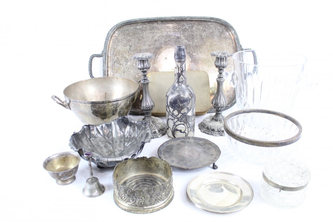Large Lot of Silver Plate and Glass Items (1 of 17)