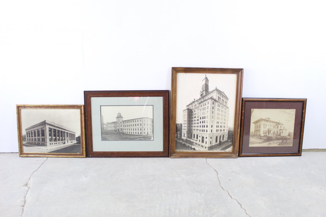 Lot of Four Framed Photos of Buildings (1 of 8)