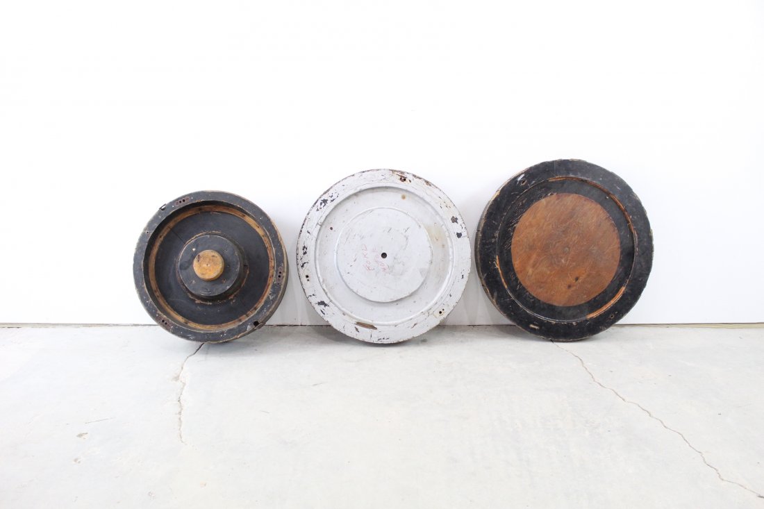 Lot of 3 Large Industrial Wooden Foundry Molds Cogs (1 of 5)