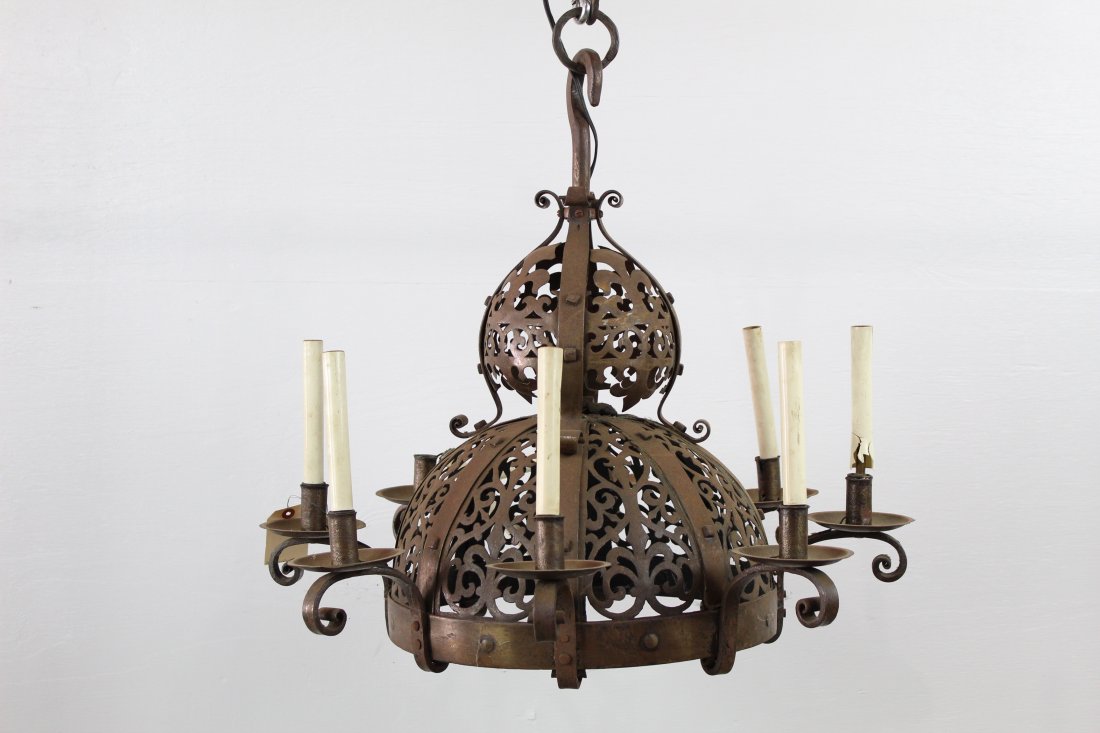 Pierced Iron Gothic Chandelier (1 of 6)