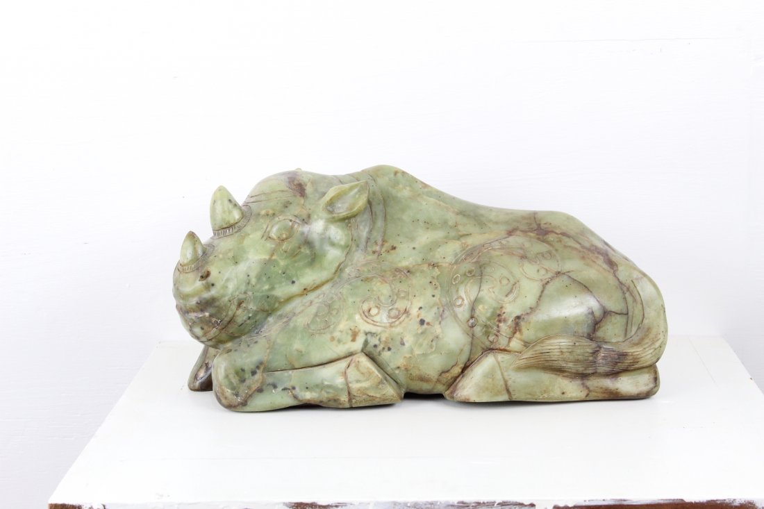 Huge Carved Jade/Marble Sculpture of Rhino,Chinese (1 of 6)