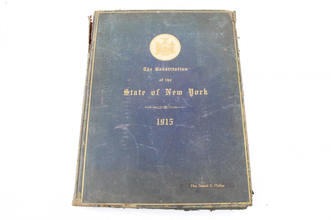 Leatherbound New York Constitution Book, Excellent (1 of 10)