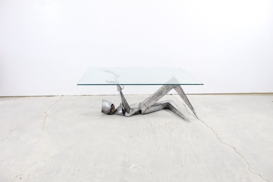 Iron Man Coffee Table with Glass Top (1 of 5)