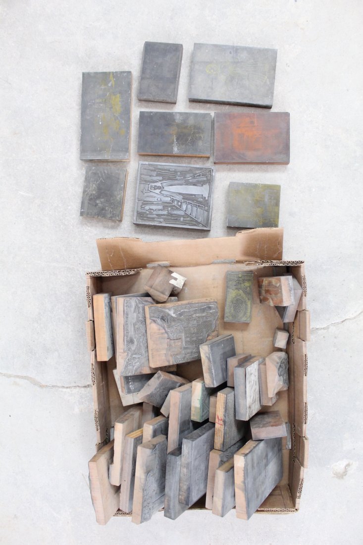 Lot of Letterpress Print Blocks: Religious Nuns Etc: Public Sale picked Johnny's Print Shop which was on Warren St in Hudson, NY for years. This old print shop finally went out of business and we went through the place. We found thousands of letterpress
