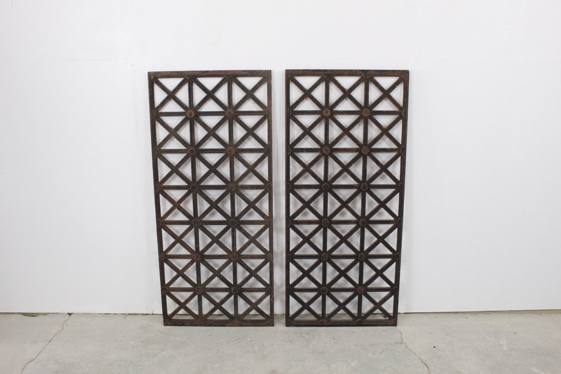 Pair Art Deco Cast Iron Architectural Grates (1 of 6)