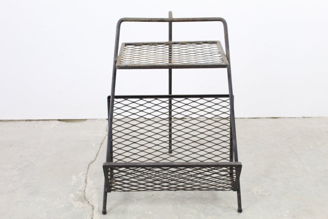 Black Iron Mid Century Magazine Rack (1 of 8)