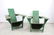 Original Pair Green Painted Westport Chairs As Found - 2