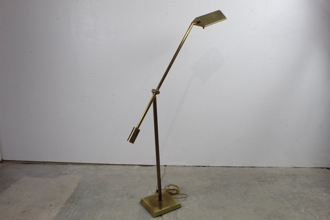 Weighted Arm Brass Floor Lamp (1 of 9)