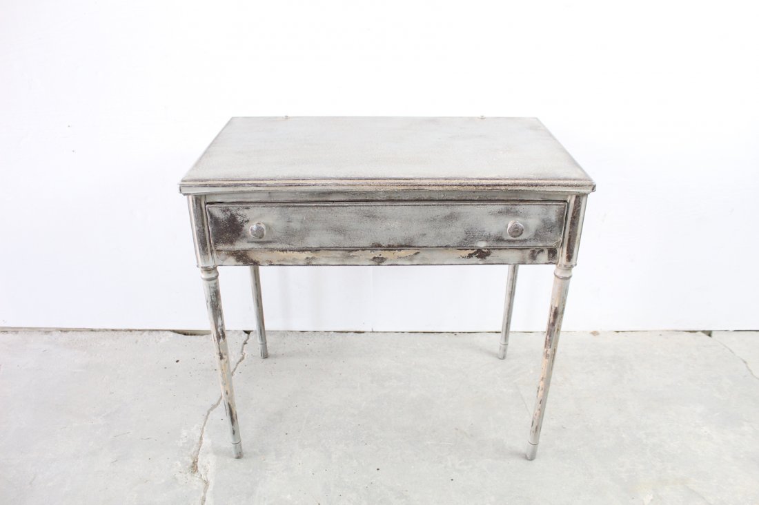 Metal Writing Desk/One Drawer Stand Industrial (1 of 9)