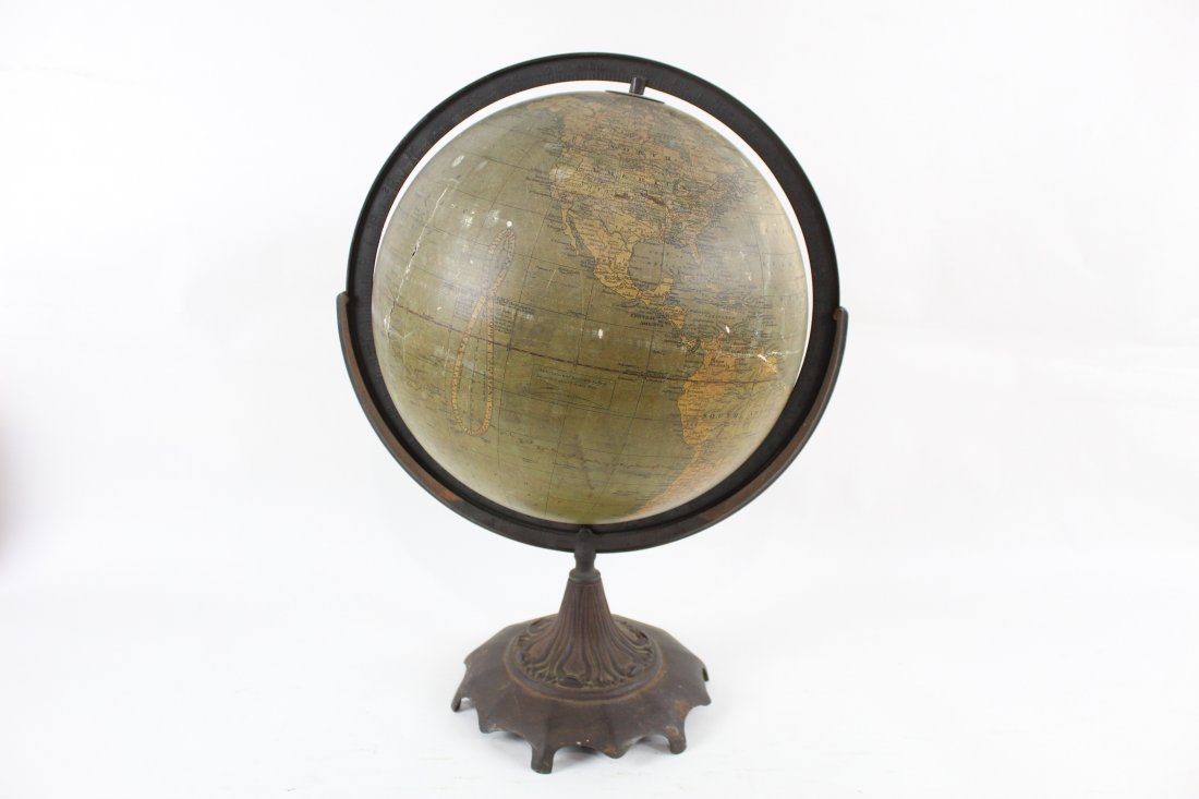 Early Globe with Beautiful Cast Iron Base (1 of 10)