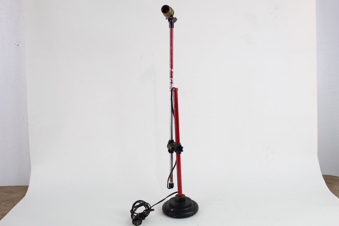 O.C. White, Red Adjustable Mechanical Industrial Lamp (1 of 6)