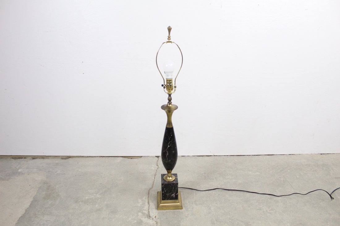 Brass and Marble Hour Glass Shaped Lamp (1 of 9)