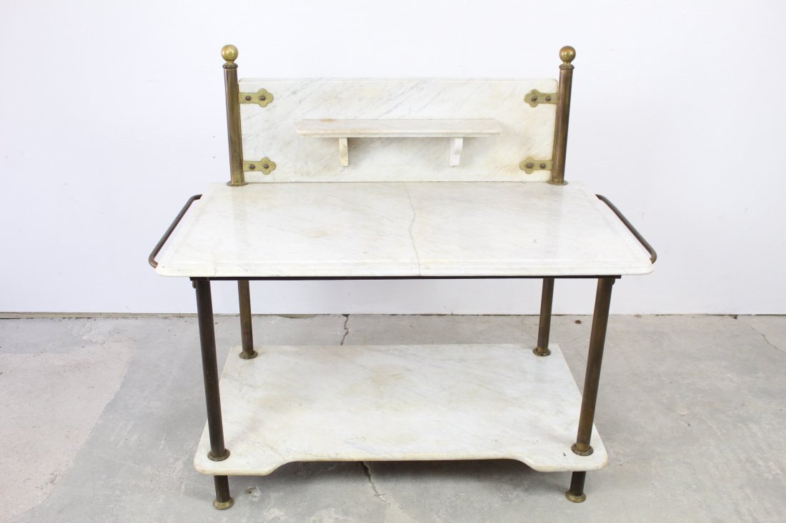 Amazing Marble & Brass Bathroom Wash Stand (1 of 9)