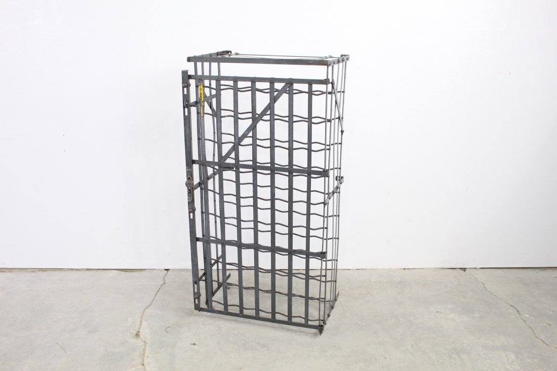 French Wall Mount Wine Rack Cage by Rigidex,Industrial: French Wall Mount Wine Rack Cage by Rigidex,Industrial. A very cool way to store and display your wine, very industrial and modern. These are classic wine racks by a company called Rigidex.Condition: 