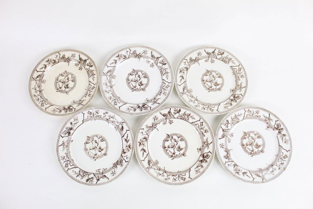 Lot of 6 Transferware Plates (1 of 4)