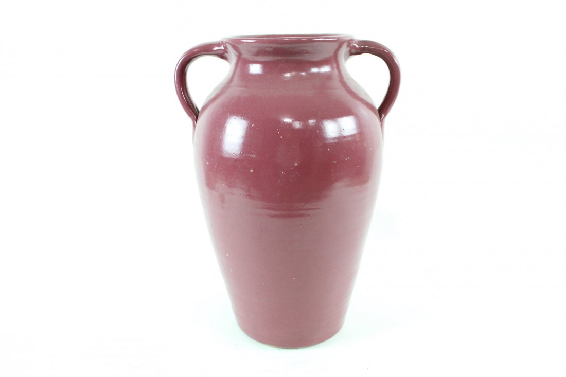 Large Pink Double Handle Pottery Jug Vase,Arts & Crafts (1 of 8)