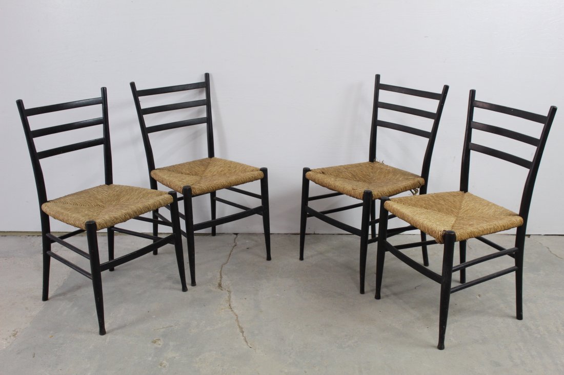 Set of 4 Black Modern Chairs Spinetto, Chiavari,Italy (1 of 7)