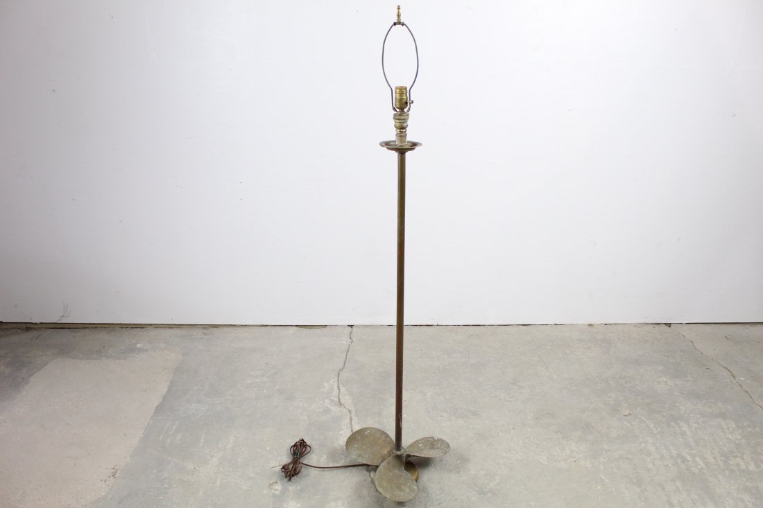Brass Nautical Boat Propeller Floor Lamp (1 of 5)