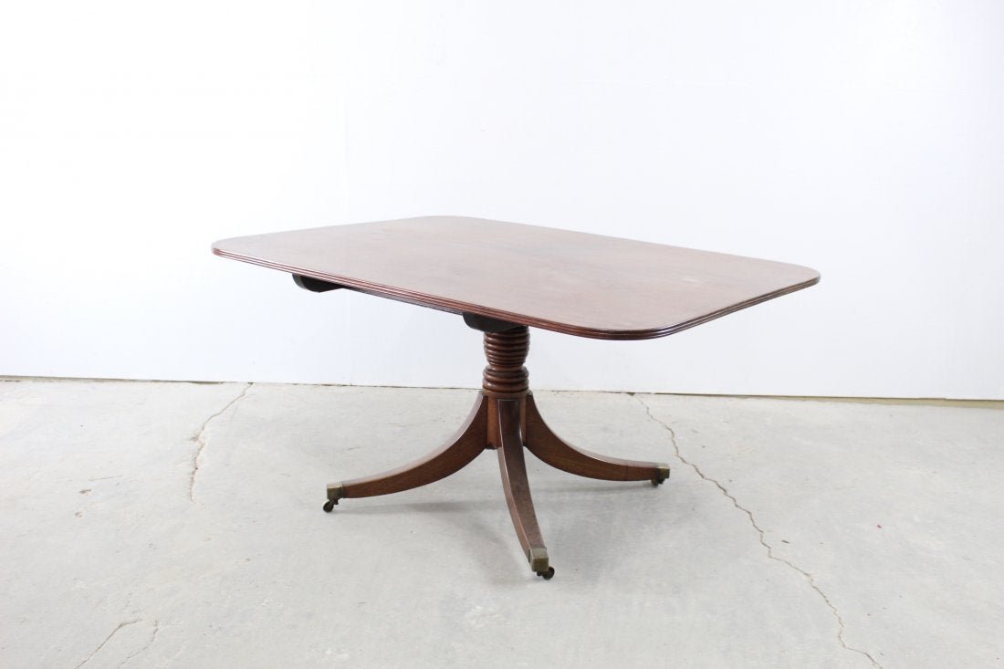 Antique Mahogany Beehive Pedestal Dining Table (1 of 3)