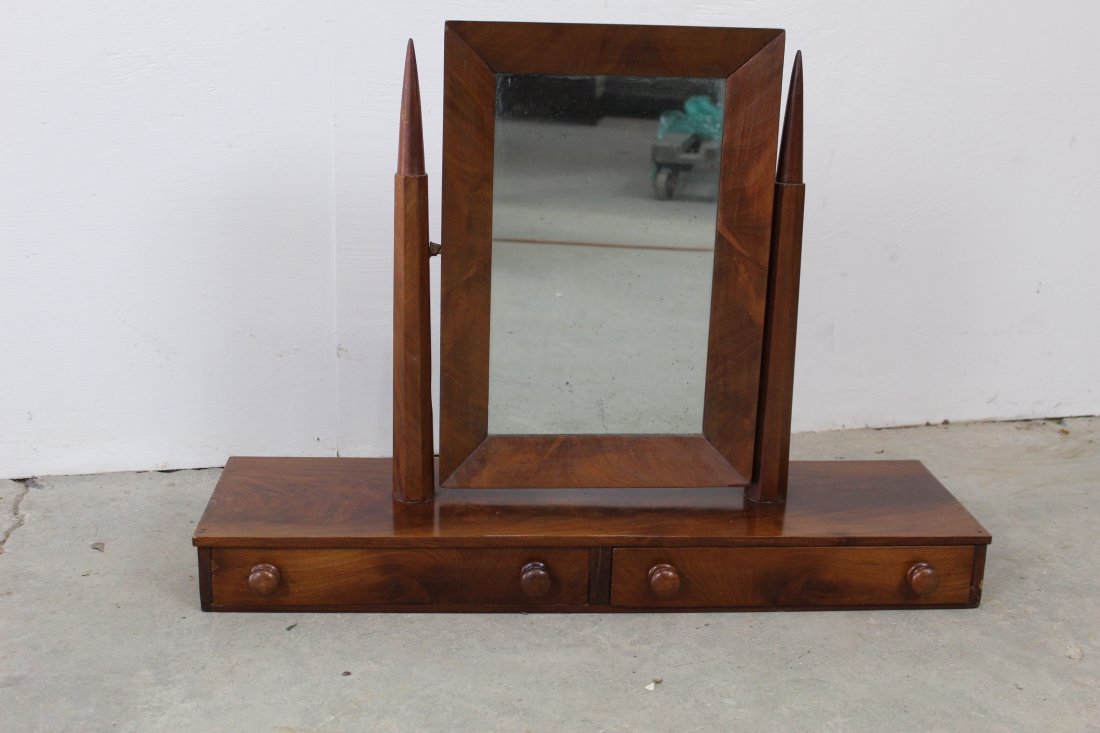 2-Drawer Mahogany Dresser Top Shaving Mirror, Ogee (1 of 2)